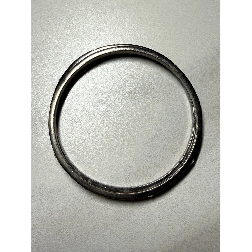 Bebe Vintage Logo Bangle Bracelet Retro Spellout silvertone 90s y2k